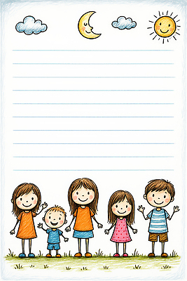 JPG 구름 행복 어린이 일러스트 가족 놀이 웃음 잔디 여름 친구 태양 소풍 귀여움 달 만화 그림 손흔들기 국내일러스트 AI일러스트 AI콘텐츠 자연요소 식물 계절 감정 컨셉 관계 모션 표정 사람 야외활동 파일형식