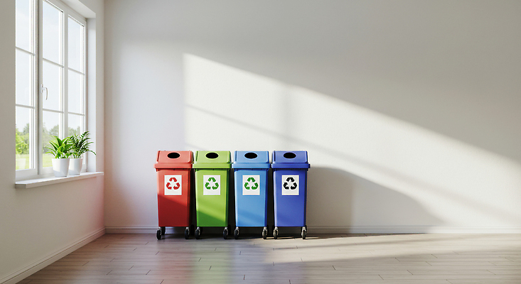 JPG 식물 편집이미지 컬러 창문 아침 인테리어 청결 재활용 방 쓰레기통 에코 일렬 일요일 편집실사 AI포토 AI콘텐츠 주간 디자인 환경 위생 CG 친환경 요일 파일형식