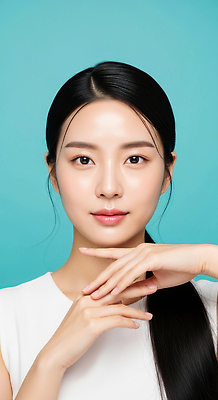 JPG 모델 편집이미지 손 여자 패션 얼굴 포즈 백그라운드 자연 표정 미소 파란색 뷰티 촬영 아티스트 의료성형뷰티 스타일 편집실사 AI인물포토 AI콘텐츠 직업 컬러 사람 신체부위 CG 생태계 파일형식 AI포토