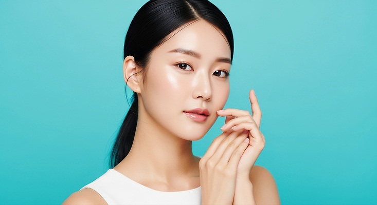 JPG 모델 편집이미지 헤어스타일 손 여자 얼굴 포즈 백그라운드 표정 뷰티 촬영 자신감 피부 피부관리 청록색 의료성형뷰티 편집실사 AI인물포토 AI콘텐츠 감정 컬러 사람 신체부위 CG 파일형식 AI포토