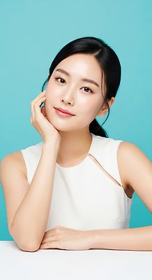 JPG 모델 편집이미지 헤어스타일 여자 패션 포즈 표정 미소 파란색 뷰티 촬영 매력적 군중 피부 심플 뷰티풀 의료성형뷰티 편집실사 AI인물포토 AI콘텐츠 컬러 컨셉 사람 신체부위 CG 파일형식 AI포토