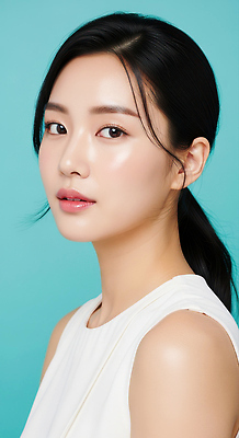 JPG 모델 편집이미지 패션 컬러 포즈 조명 미소 화장 우아함 피부 파란배경 뷰티풀 의료성형뷰티 스타일 편집실사 AI인물포토 AI콘텐츠 백그라운드 컨셉 표정 신체부위 파란색 뷰티 CG 파일형식 AI포토