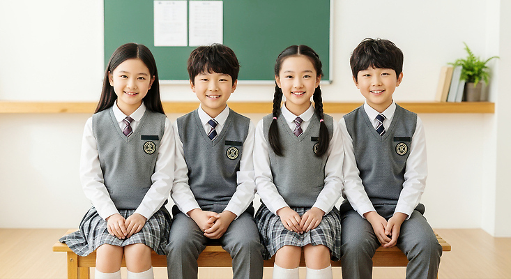 JPG 편집이미지 학생 교육 교복 초등학생 포즈 백그라운드 교실 조명 실내 미소 앉기 학습 연령 의료성형뷰티 편집실사 AI인물포토 AI콘텐츠 옷 학교 모션 표정 사람 내부 CG 파일형식 AI포토