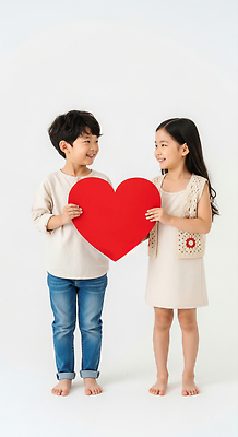 JPG 편집이미지 행복 감정 어린이 상징 백그라운드 따뜻함 사랑 미소 친구 기쁨 하트 표현 아기 의료성형뷰티 편집실사 AI인물포토 AI콘텐츠 모양 관계 표정 사람 CG 파일형식 AI포토