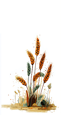 JPG 식물 디자인 예술 농업 일러스트 자연 생명 건강 풍경 초원 여름 반짝임 수확 숲 밀 그림 이삭 자원 색감 풍요 국내일러스트 AI일러스트 AI콘텐츠 계절 산업 컨셉 모션 곡류 생태계 파일형식