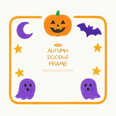 PSD 디자인 별 예술 컬러 백그라운드 낙엽 일러스트 호박 프레임 장식 할로윈 가을 기록 유령 박쥐 감성 꾸미기 창작 국내일러스트 자연요소 계절 컨셉 잎 채소 포유류 파일형식