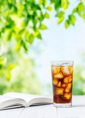 JPG 편집이미지 여유 음료 자연 탁자 휴식 책 여름 독서 수분 즐거움 아이스티 편집실사 AI포토 AI콘텐츠 계절 감정 가구 컨셉 CG 생태계 파일형식