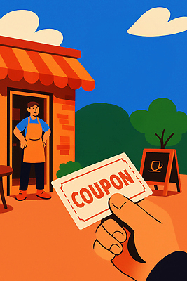 JPG 손 커피 일러스트 출입구 친절 미소 야외 세일 카페 기다림 분위기 고객 직원 즐거움 서비스 쿠폰 환영 마케팅 무료 국내일러스트 AI일러스트 AI콘텐츠 감정 음료 컨셉 모션 표정 신체부위 상점 파일형식