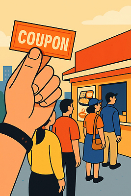 JPG 손 음식 일러스트 가족 거리 대화 여러명 식사 도시 절약 저녁 배고픔 즐거움 쿠폰 외식 식사준비 줄서기 국내일러스트 AI일러스트 AI콘텐츠 감정 다수 컨셉 관계 모션 말하기 사람 신체부위 야간 준비 파일형식