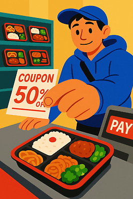 JPG 남자 한식 음식 돈 일러스트 반찬 함께함 따뜻함 요리 친구 세일 식당 식사 구매 배송 즐거움 쿠폰 도시락 결제 교류 맛있는 국내일러스트 AI일러스트 AI콘텐츠 감정 컨셉 관계 사람 쇼핑 상점 재산 파일형식
