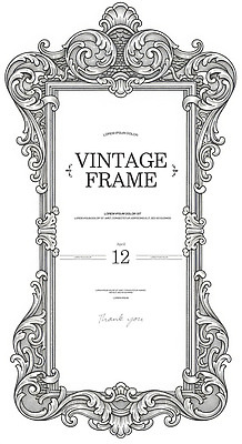 PSD 편집이미지 디자인 예술 액자 패턴 텍스트 장식 견본 빈티지 고급 창의성 스타일 이미지편집 컨셉 무늬 파일형식