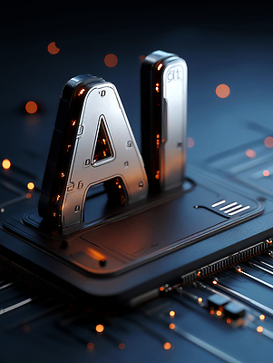 JPG 편집이미지 문자 디자인 백그라운드 조명 기술 전자제품 컴퓨터 금속 디지털 회로판 혁명 발명 AI_인공지능 편집3D AI컴퓨터그래픽 AI콘텐츠 컨셉 재질 3D 파일형식