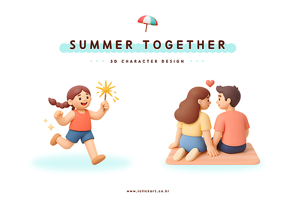 PSD 편집이미지 캐릭터 디자인 어린이 놀이 불꽃놀이 웃음 취미 여름 친구 3D 만남 추억 놀이터 애니메이션 소통 편집3D 계절 컨셉 관계 표정 사람 디지털합성 파일형식