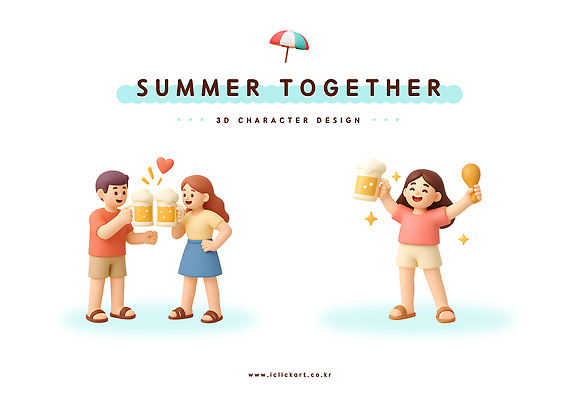 PSD 편집이미지 디자인 음식 맥주 3D캐릭터 웃음 여름 친구 파티 3D 축제 치킨 만남 즐거움 건배 소셜 편집3D 캐릭터 계절 감정 컨셉 관계 주류 표정 이벤트 디지털합성 닭고기요리 파일형식