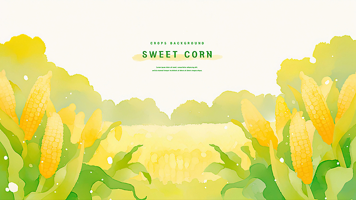 PSD 식물 꽃 예술 컬러 밭 농업 채소 일러스트 자연 생명 옥수수 풍경 초록색 여름 농작물 햇빛 노란색 수확 성장 풍요 국내일러스트 계절 산업 컨셉 곡류 태양 생태계 파일형식