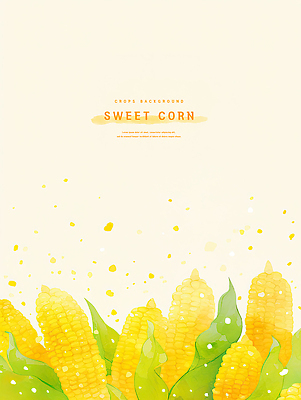 PSD 식물 백그라운드 농업 채소 과일 일러스트 자연 옥수수 미술 초록색 여름 농작물 농장 노란색 농사 수확 작품 건강식 생동감 국내일러스트 계절 산업 음식 컬러 문화예술 곡류 생태계 파일형식