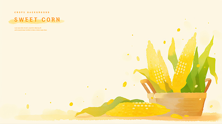 PSD 식물 음식 농업 일러스트 자연 식탁 건강 옥수수 여름 농작물 농장 바구니 수확 신선 천연 비타민 색감 텃밭 국내일러스트 계절 산업 밭 탁자 곡류 생태계 영양소 파일형식