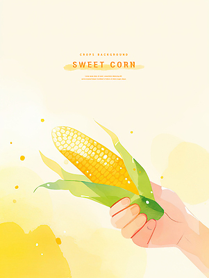 PSD 식물 손 계절 음식 컬러 백그라운드 농업 일러스트 자연 건강 옥수수 여름 농작물 농사 수확 신선 달콤 질감 비타민 풍요 국내일러스트 산업 컨셉 곡류 신체부위 맛 생태계 영양소 파일형식