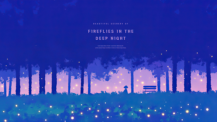 PSD 나무 공원 여유 야경 일러스트 자연 풍경 라이프 빛 신비 위치 조용 별빛 반딧불이 순간 한가함 국내일러스트 식물 공공시설 감정 별 곤충 컨셉 생활 야간 생태계 파일형식 풍경_경치