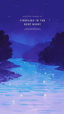 PSD 감정 여행 일러스트 자연 하늘 생명 풍경 여름 빛 강 반사 평화 환경 고요 탐험 수면 열대우림 조화 반딧불이 뷰티풀 국내일러스트 계절 곤충 컨셉 물 숲 생태계 파일형식