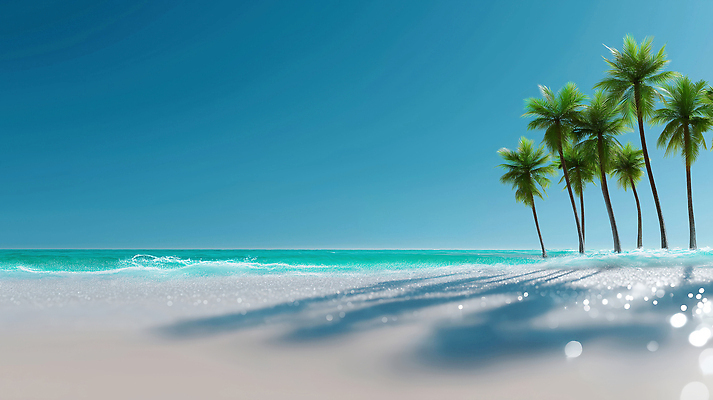 JPG 나무 편집이미지 여유 바다 여행 자연 휴식 열대 해변 일상 여름 파란색 모래사장 햇빛 평화 뷰티풀 편집실사 AI포토 AI콘텐츠 식물 계절 감정 컬러 컨셉 라이프 태양 CG 생태계 파일형식