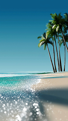 JPG 편집이미지 여유 물결 모래 파도 바다 자연 풍경 해변 여름 야자수 햇빛 평화 해수욕 편집실사 AI포토 AI콘텐츠 나무 계절 감정 컨셉 휴가 태양 CG 생태계 파일형식