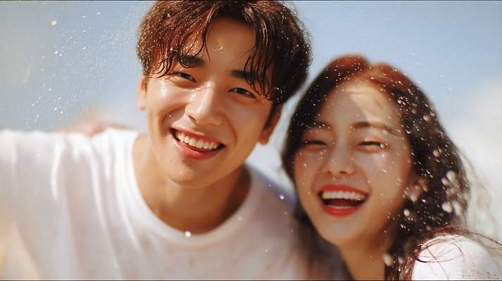 JPG 편집이미지 행복 파도 여행 자연 사랑 웃음 해변 여름 친구 물방울 피부 즐거움 순간 의료성형뷰티 편집실사 AI인물포토 AI콘텐츠 계절 감정 바다 관계 표정 신체부위 CG 생태계 파일형식 AI포토