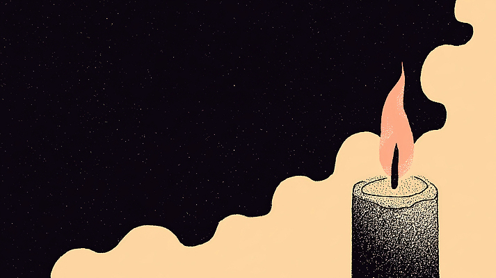 JPG 예술 일러스트 촛불 자연 불꽃 조명 따뜻함 빛 인테리어 평화 검은색 어둠 고요 공간 분위기 명상 심플 감성 미니멀 국내일러스트 AI일러스트 AI콘텐츠 디자인 컬러 컨셉 초 불 생태계 파일형식