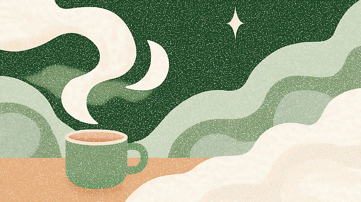 JPG 디자인 별 커피 음료 일러스트 자연 탁자 밤하늘 따뜻함 풍경 일상 달 수증기 편안함 그림 감성 멋 색감 국내일러스트 AI일러스트 AI콘텐츠 자연요소 가구 컨셉 하늘 라이프 감각 야간 생태계 파일형식