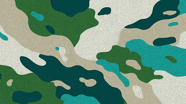 JPG 디자인 예술 컬러 패턴 일러스트 자연 추상 풍경 초록색 파란색 다양 숲 질감 이미지 조화 색채 창의성 국내일러스트 AI일러스트 AI콘텐츠 다수 무늬 생태계 파일형식