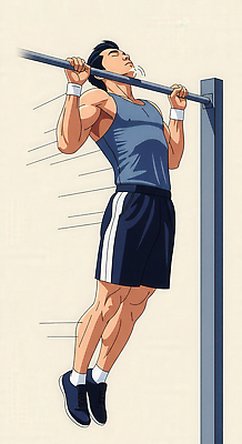 JPG 남자 예술 스포츠 일러스트 근육 운동복 운동 헬스 힘 운동장 몸무게 만화 집중 연습 턱걸이 크로스핏 국내일러스트 AI일러스트 AI콘텐츠 옷 컨셉 스포츠시설 건강 사람 운동기구 공간 파일형식