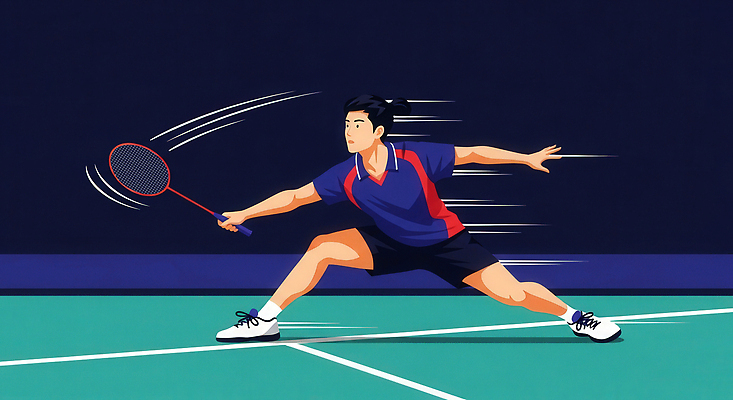 JPG 남자 스포츠 포즈 유니폼 일러스트 발 협력 운동선수 기술 경기 여름 운동 경쟁 코트 라켓 공격 집중 속도 배드민턴 스매싱 국내일러스트 AI일러스트 AI콘텐츠 옷 계절 스포츠용품 컨셉 모션 건강 사람 신체부위 구기 외투 파일형식