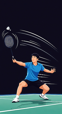 JPG 스포츠 일러스트 공 운동선수 아이디어 기술 운동 경쟁 경기장 코트 수비 공격 집중 연습 배드민턴 퍼포먼스 순간 액션 스매싱 국내일러스트 AI일러스트 AI콘텐츠 컨셉 스포츠시설 모션 건강 구기 외투 파일형식