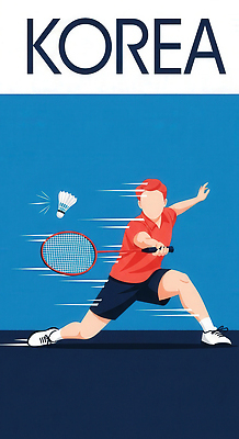JPG 스포츠 일러스트 청소년 운동선수 한국 경기 운동복 운동 에너지 라켓 집중 체육 파란배경 열정 배드민턴 액션 스매싱 국내일러스트 AI일러스트 AI콘텐츠 옷 감정 아시아 스포츠용품 백그라운드 컨셉 모션 건강 사람 파란색 구기 파일형식