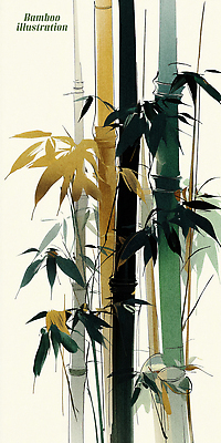 PSD 식물 디자인 여유 예술 줄기 컬러 잎 일러스트 자연 풍경 그래픽 대나무 그림 한국화 뷰티풀 국내일러스트 나무 감정 동양화 생태계 파일형식