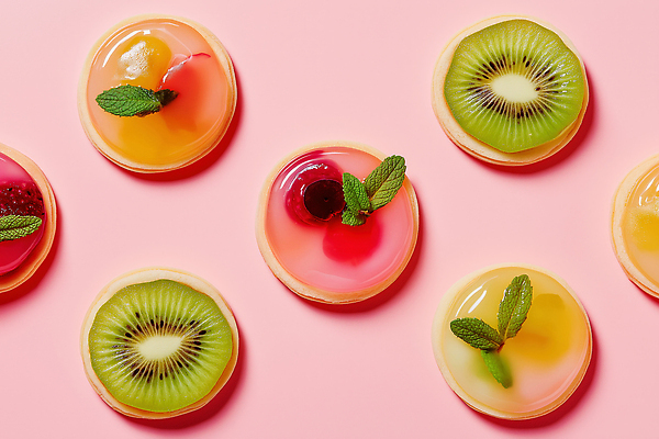 JPG 편집이미지 디자인 계절 분홍색 컬러 과일 디저트 요리 식사 민트 향기 젤리 뷰티풀 편집실사 AI포토 AI콘텐츠 음식 허브 CG 냄새 파일형식