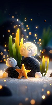 JPG 편집이미지 별 바다 컬러 야경 자연 조개 해변 여름 빛 3D 수중동물 바위 시세 풀 뷰티풀 편집3D AI컴퓨터그래픽 AI콘텐츠 자연요소 식물 동물 계절 어패류 금융 돌_바위 야간 디지털합성 생태계 파일형식 풍경_경치