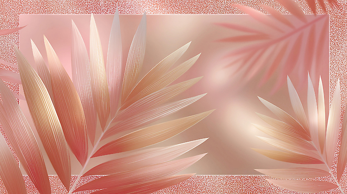 JPG 식물 편집이미지 디자인 분홍색 백그라운드 잎 패턴 자연 장식 인테리어 금색 우아함 그림 소재 차분 편집3D AI컴퓨터그래픽 AI콘텐츠 컬러 컨셉 무늬 3D 생태계 파일형식