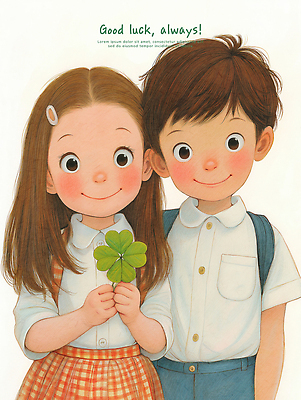 PSD 계절 행복 교복 어린이 일러스트 자연 실내 따뜻함 미소 소녀 소년 친구 귀여움 네잎클로버 중학교 밝은색 외모 국내일러스트 식물 옷 여자 남자 감정 컨셉 학교 관계 표정 사람 내부 클로버 생태계 파일형식