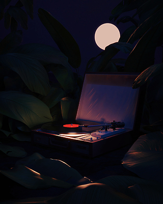 JPG 식물 편집이미지 음악 상상 자연 조명 분위기 추억 숲 열대우림 달빛 향수 몽환 편집3D AI컴퓨터그래픽 AI콘텐츠 컨셉 문화예술 3D 화장품 달 생태계 파일형식