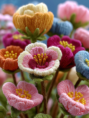 JPG 편집이미지 디자인 꽃 예술 컬러 자연 장식 공예 카라 자수 조화 수공예 뷰티풀 편집실사 AI포토 AI콘텐츠 식물 취미 CG 생태계 파일형식