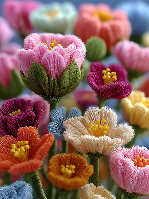 JPG 편집이미지 디자인 꽃잎 꽃 예술 컬러 자연 형상 장식 오브젝트 자수 수공예 뷰티풀 편집실사 AI포토 AI콘텐츠 식물 공예 CG 생태계 파일형식