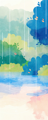 JPG 감정 여유 물결 일러스트 자연 나뭇잎 풍경 물 강 평화 환경 소리 비 숲 편안함 조화 뷰티풀 색감 순간 차분 국내일러스트 AI일러스트 AI콘텐츠 자연요소 컨셉 잎 날씨 감각 생태계 파일형식