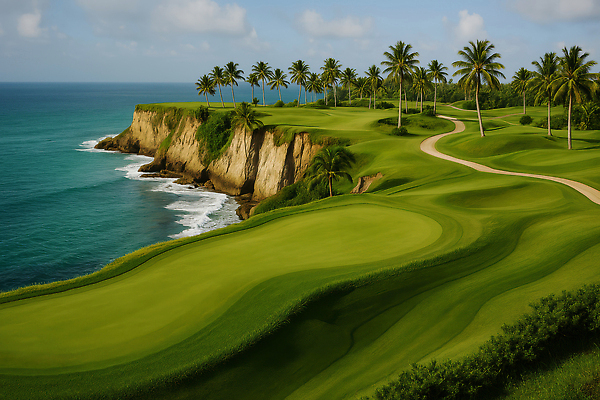 JPG 편집이미지 바다 골프장 자연 하늘 휴식 풍경 해변 초록색 여름 관광지 야자수 산책로 편집실사 AI포토 AI콘텐츠 나무 계절 길 컬러 여행 컨셉 골프 스포츠시설 CG 생태계 파일형식