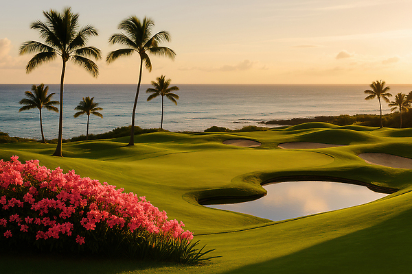 JPG 편집이미지 스포츠 바다 여행 골프장 자연 휴식 풍경 해변 야자수 평화 일몰 힐링 편집실사 AI포토 AI콘텐츠 나무 컨셉 골프 스포츠시설 노을 CG 생태계 파일형식