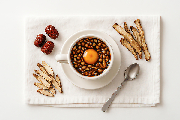 JPG 편집이미지 그릇 음식 요리 계란 식사 약재 맛 아침식사 흰배경 대추 국물 건강식 쌍화차 간편조리식품 편집실사 AI포토 AI콘텐츠 식기 백그라운드 컨셉 차_음료 약 알 흰색 CG 파일형식