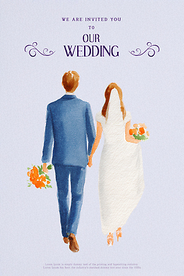 PSD 편집이미지 부부 커플 행복 꽃다발 결혼 데이트 가족 결혼식 사랑 손잡기 기쁨 축하 초대장 화합 순간 이미지편집 꽃 감정 컨셉 관계 모션 카드_감사 이벤트 파일형식