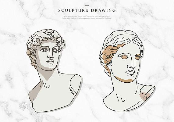 모양 디자인 예술 컬러 조각 일러스트 고대문명 사람 표현 감각 질감 드로잉 기하학 조형 석고 창의성 창작 스타일 국내일러스트 AI파일 무늬 미술 파일형식 벡터