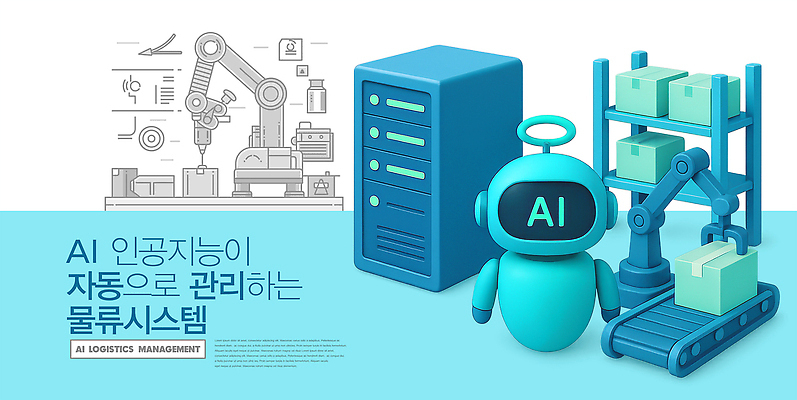 PSD 편집이미지 기술 관리 자료 업무 작업 로봇 시스템 물류 혁명 자동화 지원 AI_인공지능 이미지편집 컨셉 파일형식