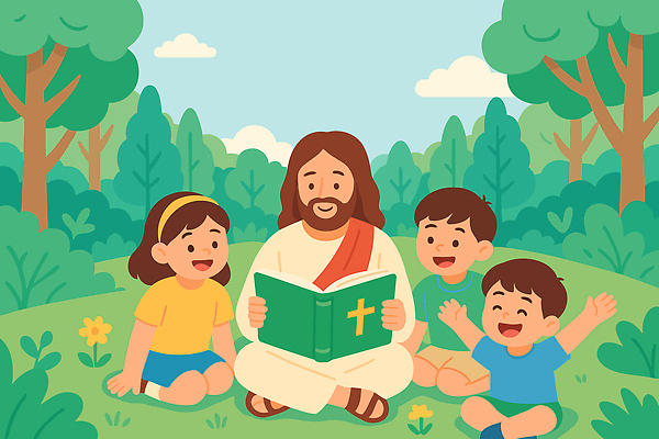 교육 행복 종교 어린이 일러스트 가족 상상 자연 동화 이야기 웃음 친구 독서 평화 성경 만남 예수 숲 즐거움 교훈 국내일러스트 AI파일 감정 컨셉 종교용품 관계 표정 사람 신_종교 생태계 파일형식 벡터